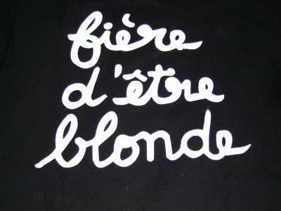 fiere d'etre blonde